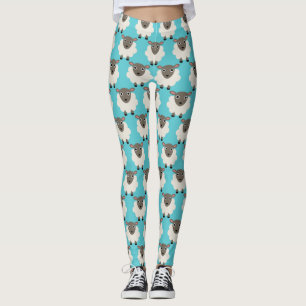 Sheeps seamless pattern leggings
