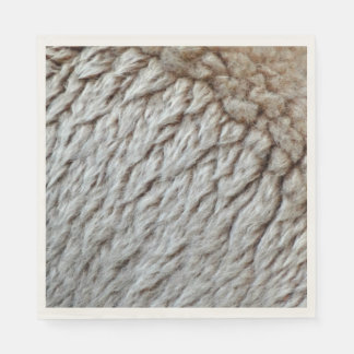 Sheep's Wool Abstract Nature Photo Napkin