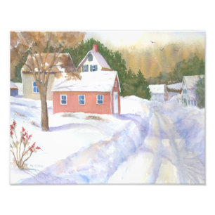 Sheepscott Maine Winter View Photo Print