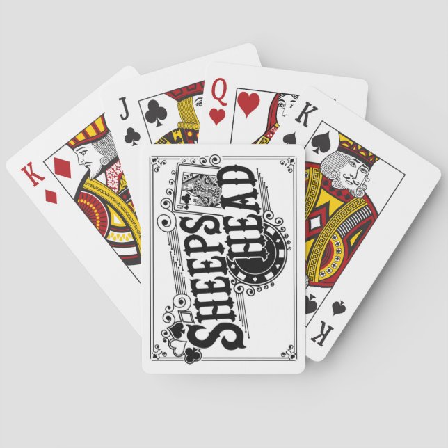 Sheepshead B&W Playing Cards (Back)