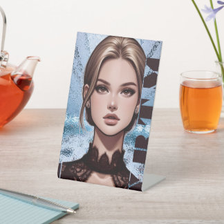 Sheer . Animated Character Design Pedestal Sign