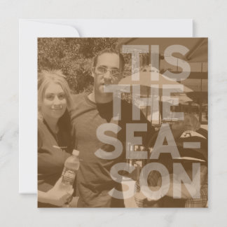 Sheer Brown Sepia Photo Christmas Card