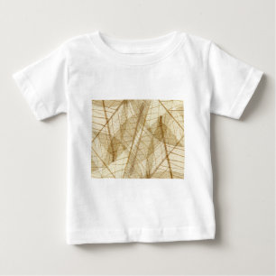 Sheer Cream Beige Lace Leaves Baby T-Shirt