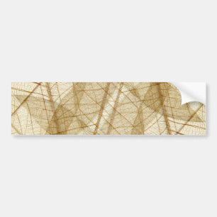 Sheer Cream Beige Lace Leaves Bumper Sticker