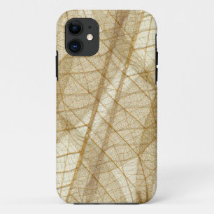 Sheer Cream Beige Lace Leaves iPhone 11 Case