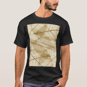 Sheer Cream Beige Lace Leaves T-Shirt