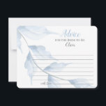 Sheer Dusty Blue  Advice for the Bride to Be<br><div class="desc">Graceful pale dusty blue foliage cascades from the corner for this chic Bride-to-Be Advice card, the reverse is a coordinated pale dusty blue colour. - Hand them to your guests or mail them with your invitation to be filled out and signed for a wonderful keepsake of your special shower guests....</div>