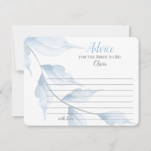 Sheer Dusty Blue Advice for the Bride to Be Card