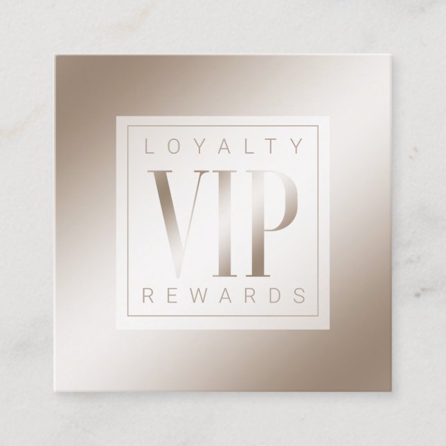 Sheer Elegant Luxurious Champagne Shine VIP Loyalty Card (Front)