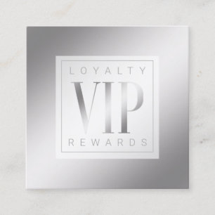 Sheer Elegant Luxurious Silver Shine VIP Loyalty Card