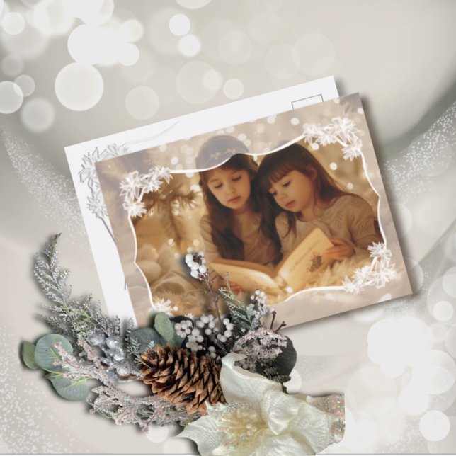 Sheer Floral Lace Flat Holiday Card (Creator Uploaded)