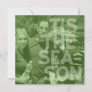 Sheer Green Family Photo Christmas Card