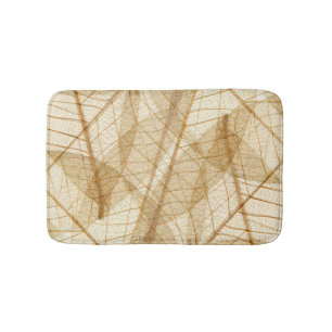 Sheer Lace Leaves Bath Mat