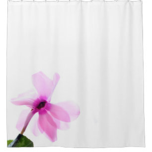 Sheer Pink Cyclamen Shower Curtain
