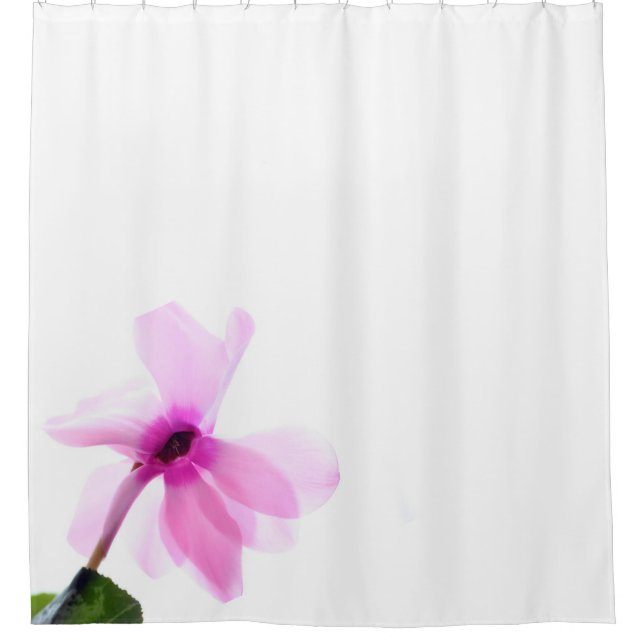 Sheer Pink Cyclamen Shower Curtain (Front)