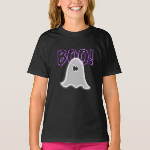 Sheer Semi-Transparent Purple Boo Ghost T-Shirt