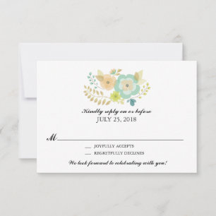 Sheer Summer Flowers   Wedding RSVP