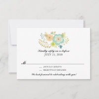 Sheer Summer Flowers | Wedding RSVP