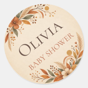 Sheet:Boho Fall Baby Shower Envelope Seals