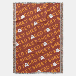 Sheet Faced Orange Throw Blanket