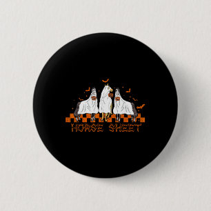 Sheet Halloween Ghost Horse Pumpkin Costume Boo 6 Cm Round Badge