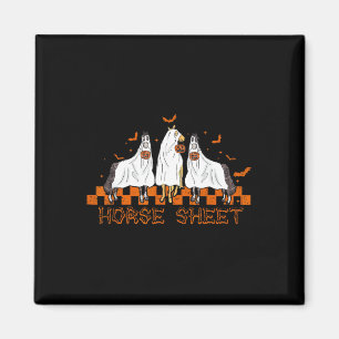 Sheet Halloween Ghost Horse Pumpkin Costume Boo Magnet