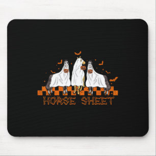 Sheet Halloween Ghost Horse Pumpkin Costume Boo Mouse Pad