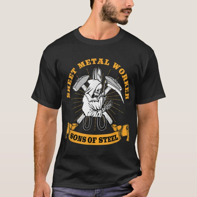Sheet Metal Worker Funny Sons Of S l T-Shirt (Front)