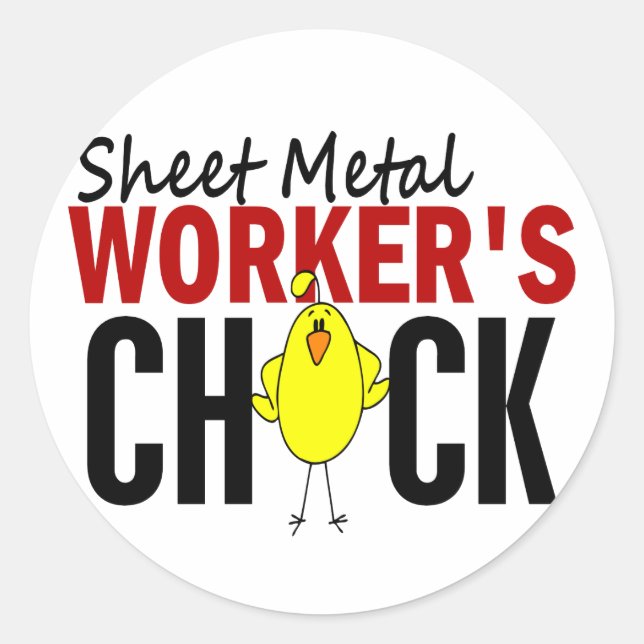 Sheet Metal Worker's Chick Classic Round Sticker (Front)