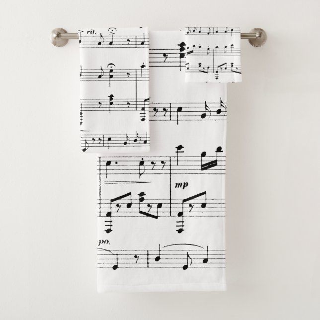Sheet Music Bath Towel Set (Insitu)