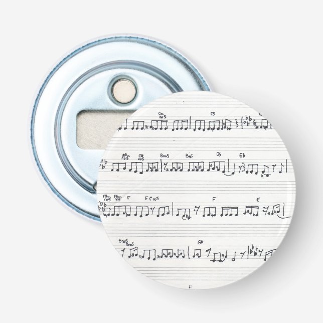 Sheet music bottle opener (Front)