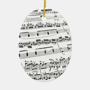 Sheet Music Ceramic Tree Decoration