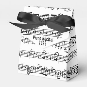sheet music for piano recital favour box