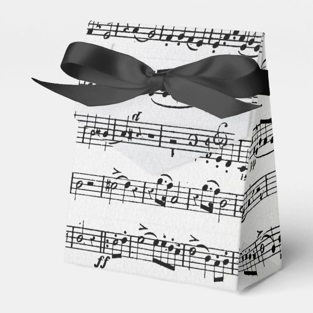 Sheet music for piano recital favour box (Front Side)