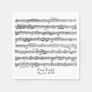 Sheet Music for Piano Recital  Napkin