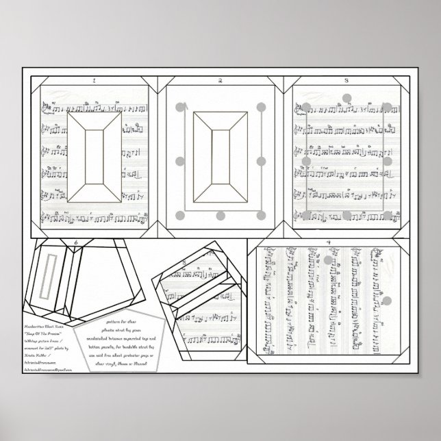 Sheet Music Frame Ornament Printable 2x3 Photo Poster (Front)