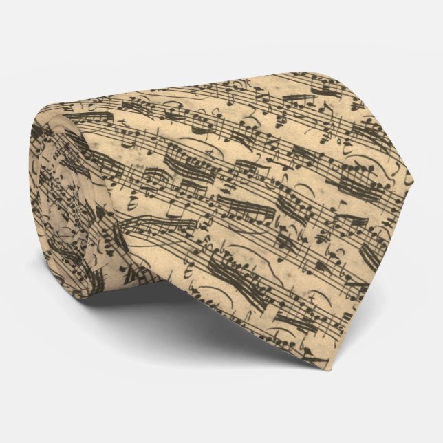Sheet Music from JS Bach Tie (Rolled)
