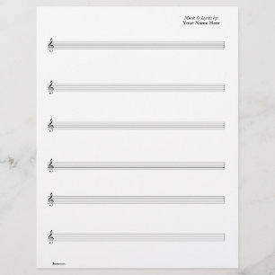 Sheet Music - Guitar Vocal (Write your own music)