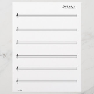 Sheet Music - Guitar Vocal (Write your own music)