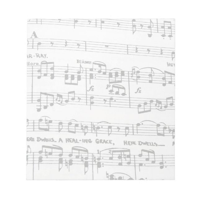 Sheet Music Notepad (Front)
