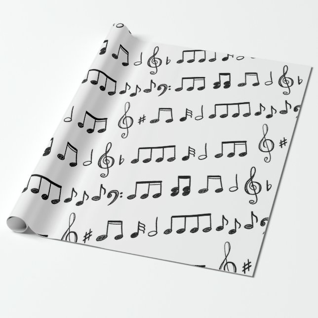 Sheet music notes gift paper (Unrolled)