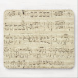 Sheet Music on Parchment Handwritten in Ink Mouse Pad<br><div class="desc">Old vintage sheet music handwritten in black ink on an antique beige parchment with notes. Memories from a time long ago,  when music was handwritten in ink. Notations and scribblings on the side give it a personal touch.</div>