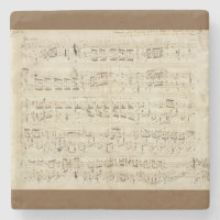 Sheet Music on Parchment Handwritten in Ink