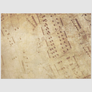 Sheet Music Parchment Background Decoupage