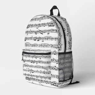 Sheet Music Pattern Printed Backpack