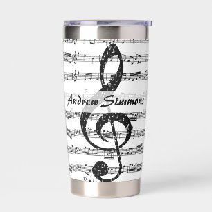 Sheet music personalised insulated tumbler