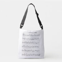 sheet music piano & piano keys bag