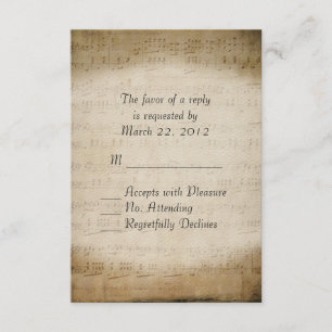 Sheet Music RSVP Card
