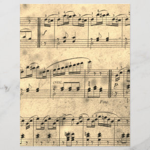Sheet Music Vintage Parchment Scrapbooking Paper