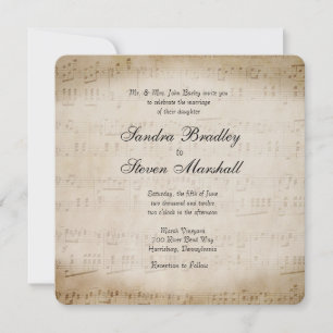 Sheet Music Wedding Invitation